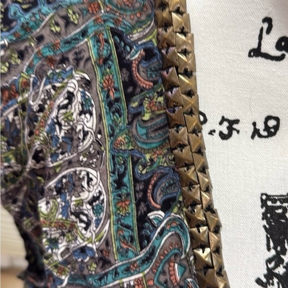 Multicolor Paisley Women's Top XL - Picture 3 of 3